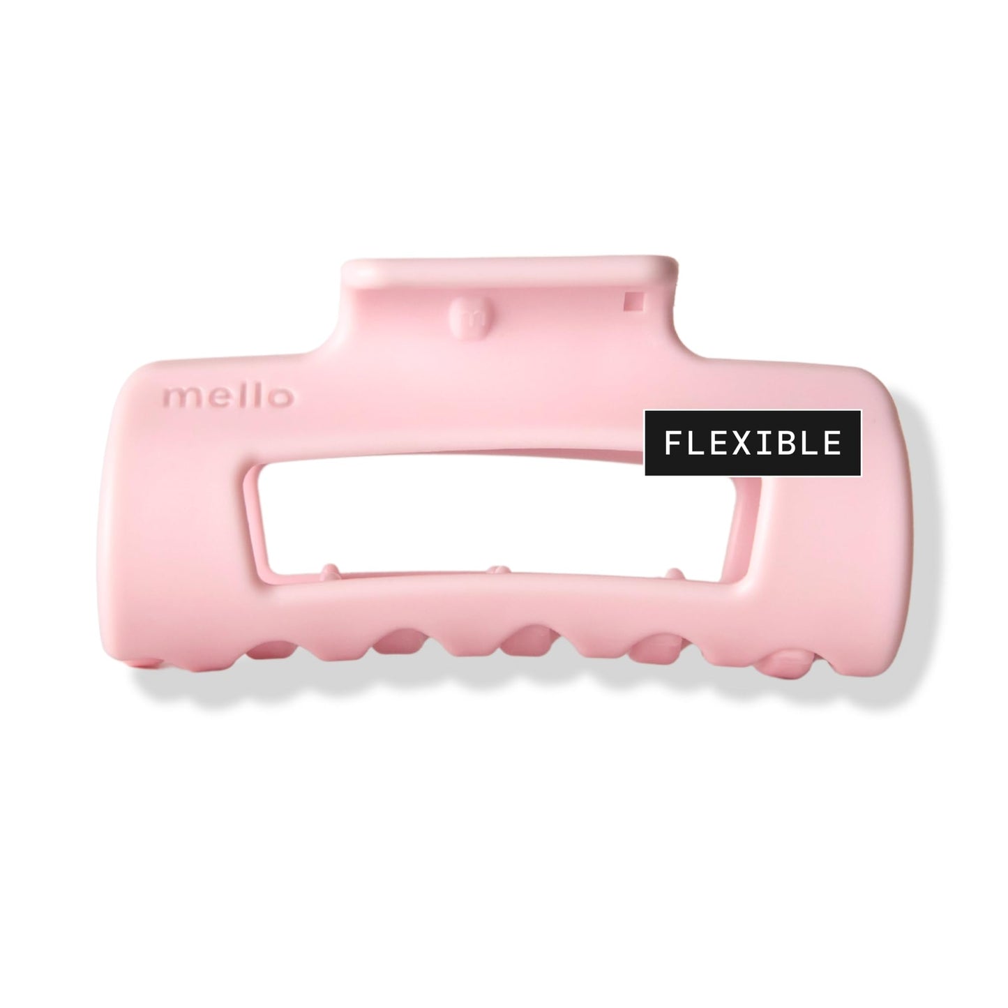 Mello Small Hair Clip - Flexible Comfort Hair Claw for Women, Strong Hold for Thick & Thin Hair Styling, Durable Material, Matte Non-Slip Finish, Made in Korea, Patent Pending (Pink, Small)