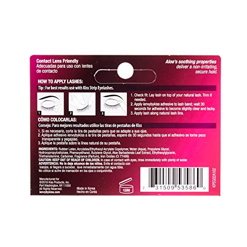 i•ENVY by KISS Strip Eyelash Adhesive with Aloe - Black, 6-Pack
