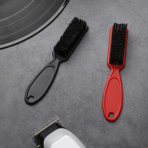 Patelai 12-Pack Barber Clipper Cleaning Brushes Black & Red Nylon Blade Cleaner