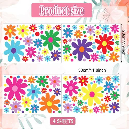 Glow in the Dark Daisy Wall Decals - Luminous Flower Stickers for Kids