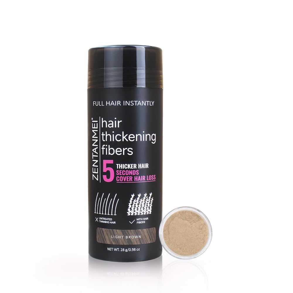 Hair Building Fibers for Thinning Hair - All-Natural Volume Powder | 0.98 Oz Gray Bald Spot Concealer for Men & Women
