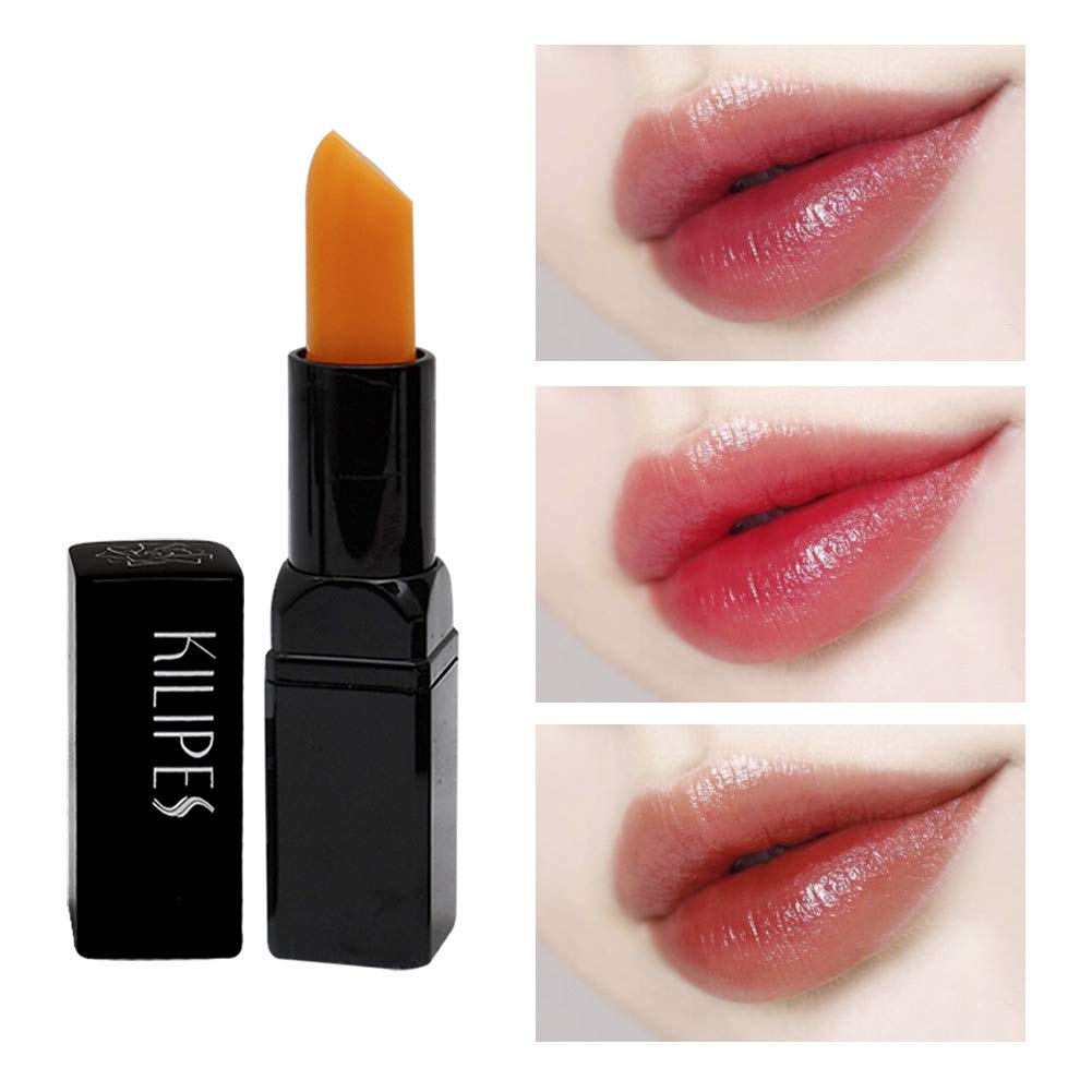Kilipes Moisturizing Color Change Lipstick, Natural Nourishing Mood Lip Stick Moisturizer Lip Gloss Balm with Vitamin E for Dry & Chapped Lips Valentine's Day Gift