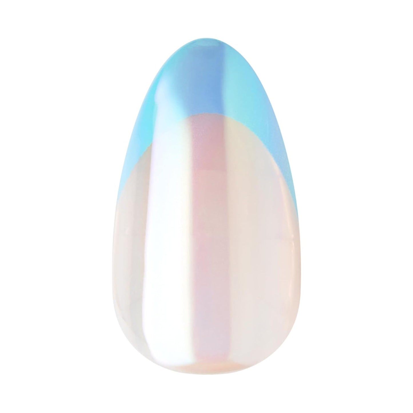 Kiss Impress No Glue Mani Press-On Nails - 'Best Life' Almond Shape, Blue | Medium Size, 30 Nails & Accessories