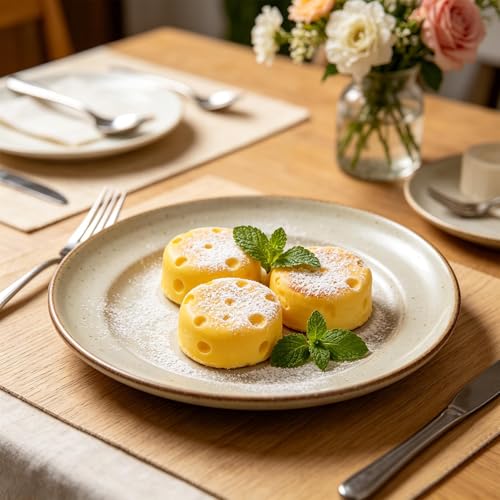 6-Cavity Round Silicone Cheese Molds for Baking Desserts