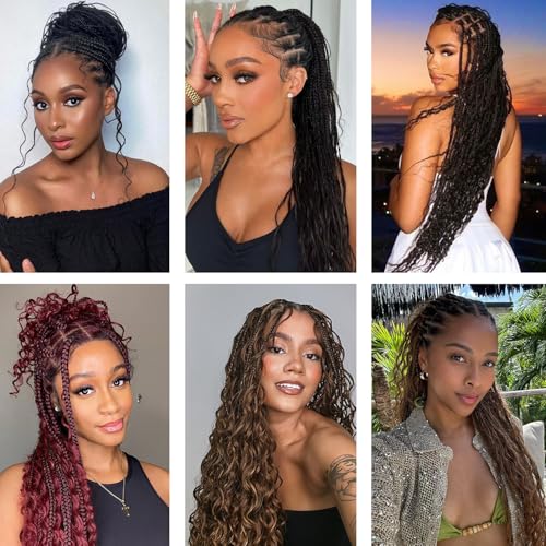24 Inch Boho Braiding Hair Bulk - Deep Wave Mixed Synthetic Hair Extensions