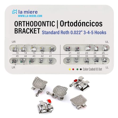20-Pack Roth 0.022 Orthodontic Metal Brackets with Hooks