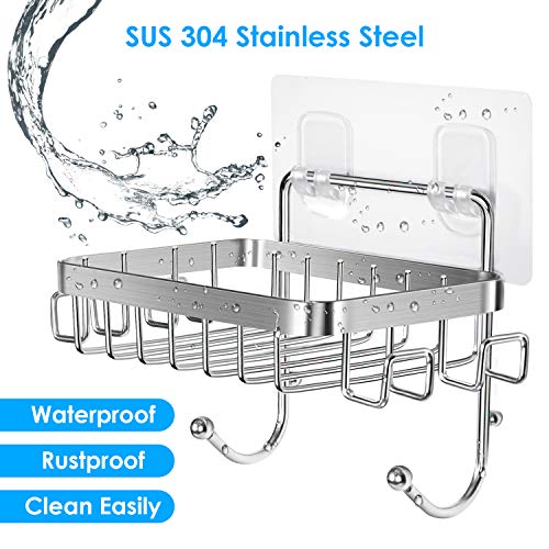 ODesign Wall-Mounted Soap Holder with 6 Hooks – Stainless Steel