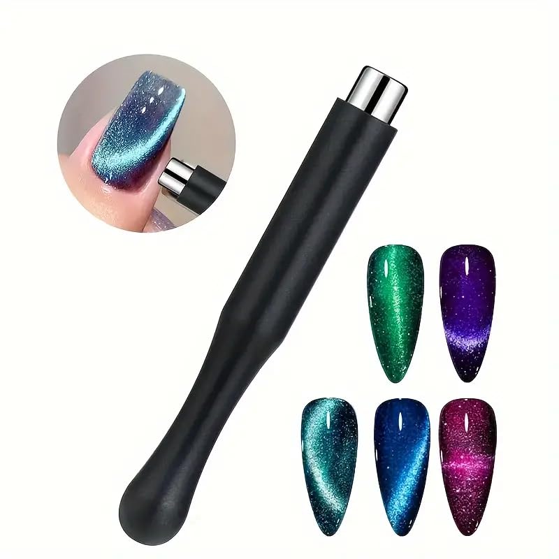 19PCS Cat Eye Nail Magnet Kit - 10 Patterned Boards & Tools