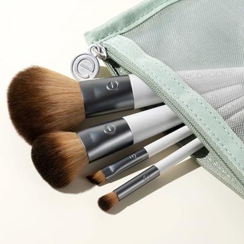 EcoTools On-The-Go Makeup Brush Kit - Travel Size Set with Bag
