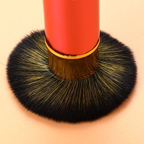Retractable Makeup Kabuki Brush Set - Portable Blush & Foundation Brushes with Cover