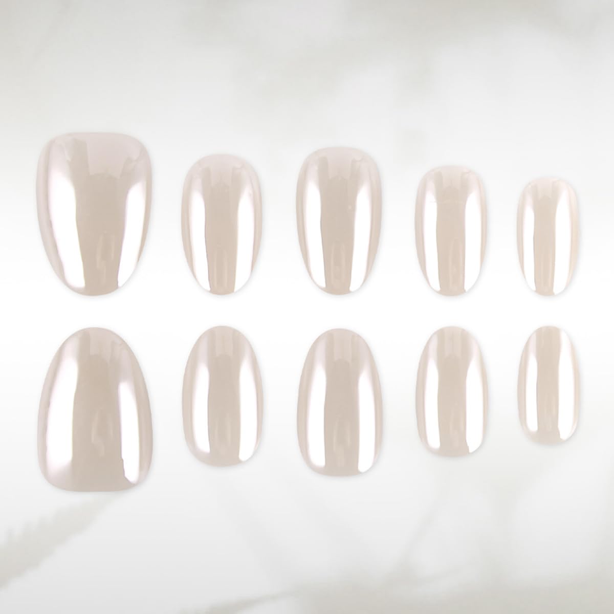 LRKNNO Short Almond Press on Nails Nude Ombre Fake Nails Glossy Full Cover Glue on Nails Reusable Acrylic False Nails Natural French Stick On Nails Kit for Women Daily Wear Manicure 24Pcs