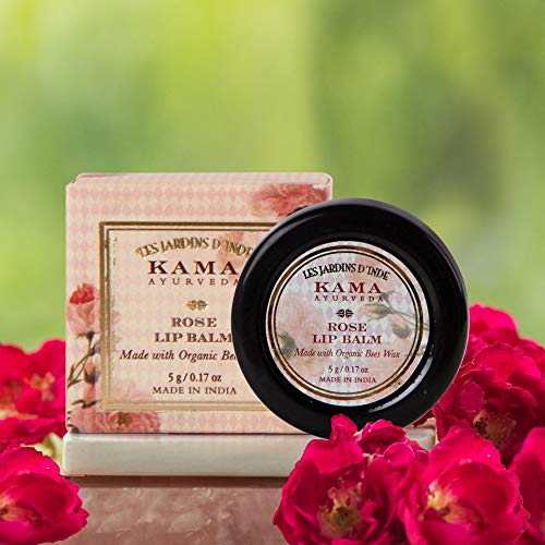 Kama Ayurveda Rose Lip Balm 5g Natural Moisturizer for Soft Lips