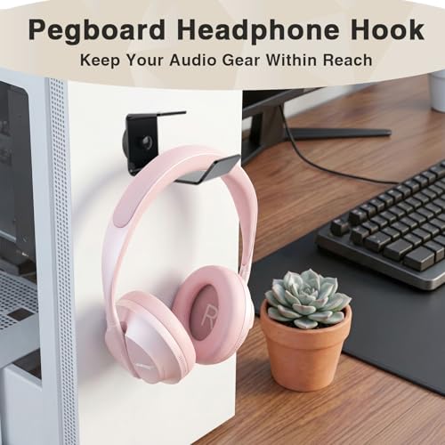 Magnetic Headphone Holder - 2 Pack Acrylic Desk Mount for Gaming Headsets