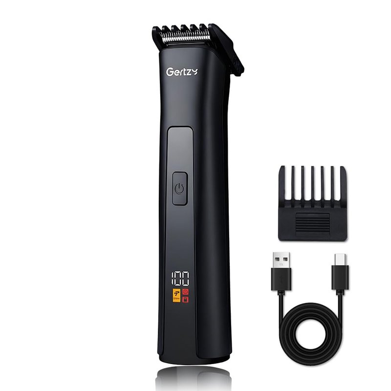 Electric Beard Trimmer for Men Professional Adjustable Length Limit Comb and Hair Trimmer, Men's Beard Mustache Trimming and Body Hair Trimmer, Cordless Digital Display and Rechargeable USB-c Charger