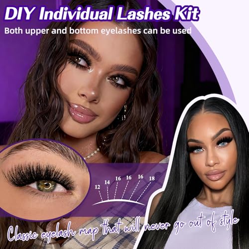 Dramatic 3D Fluffy Lash Clusters Kit - 10-18MM Volume Lashes