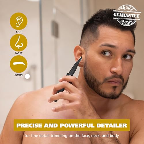 Wahl Manscaper ¢ç 2 in 1 Lithium Battery Tactical¢ç Dual Sided Eyebrow Trimmer and Nose Hair Trimmer for Men ? Model 3023805