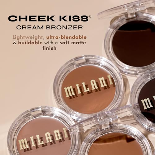 Milani Cheek Kiss Cream Bronzer - Hey Honey | Ultra-Blendable, Nourishing Formula