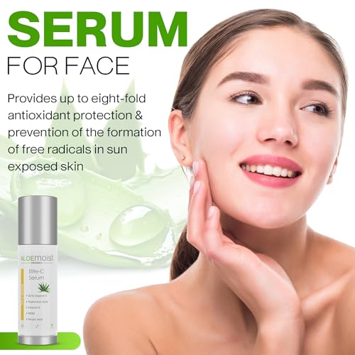 AloeMoist Vitamin C Serum for Face with Hyaluronic Acid - 0.5 fl oz