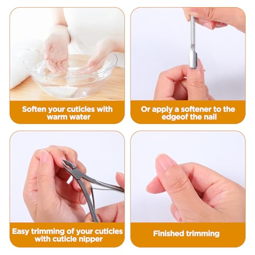 Ptwola 12-Pack Professional Stainless Steel Cuticle Trimmer & Nail Nipper Set