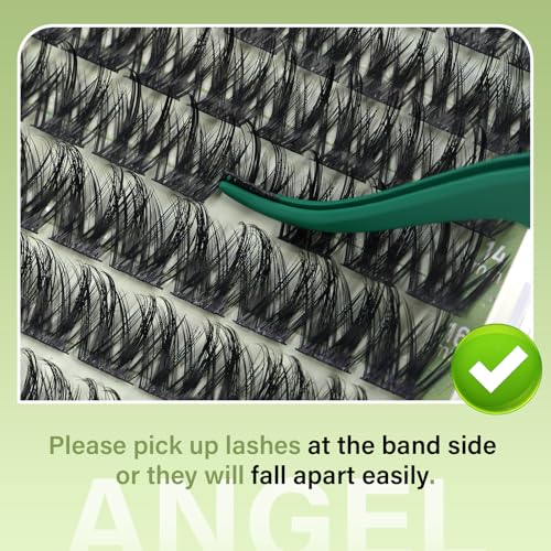 KEYYOU Angel A02 D Curl Lash Clusters – 8-18mm Natural Look