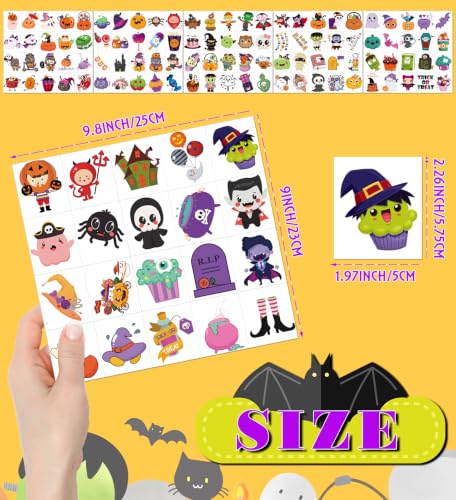120 Halloween Temporary Tattoos for Kids - Party Favors & Gifts