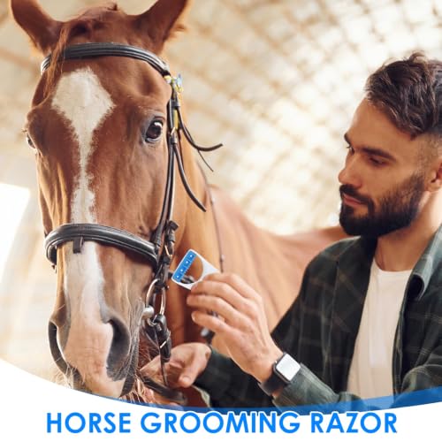 Disposable Horse Grooming Razors - 6 Pack with Stainless Steel Blades