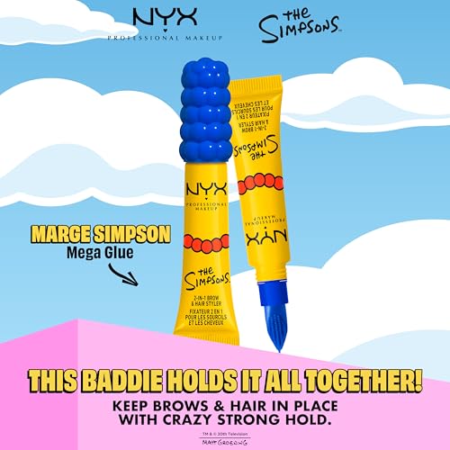 NYX Marge Simpson Mega Glue Eyebrow Gel & Hair Tamer - 24HR Hold