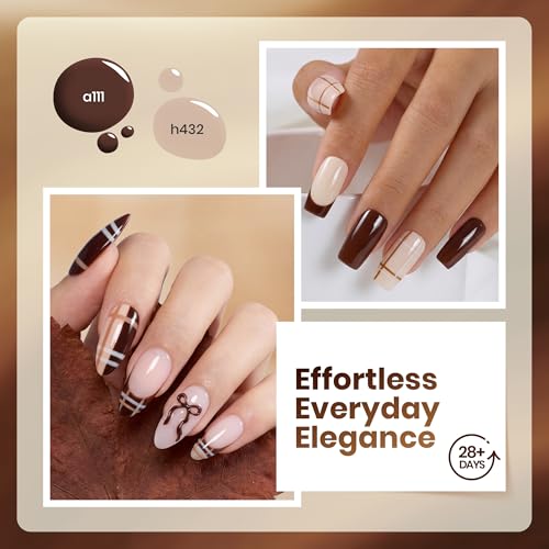 Beetles Cocoa Cashmere Gel Polish Set - 6 Shades of Brown Nail Polish