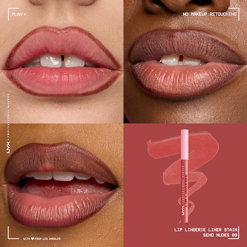 NYX Lip Lingerie Sculpting Lip Liner Stain - Waterproof Rosewood