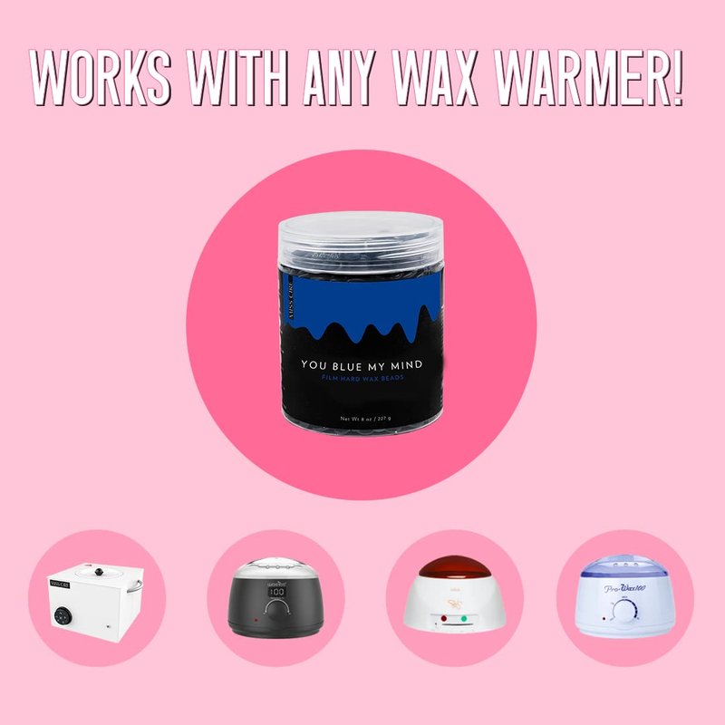 Miss Cire Blue Hard Wax Beads - Painless Hair Removal Peel-Off Wax - No Strips Needed - Low melting Point - Gel Like Consistency - For Face and Body - You Blue My Mind - For Sensitive Skin - 8oz