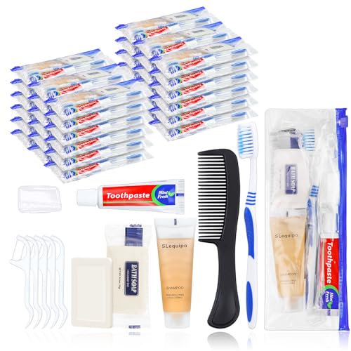 Pack of 5 Travel Hygiene Kits with Toothbrush, Shampoo & Soap