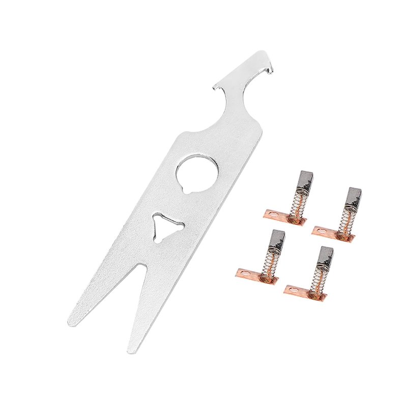 Nail Drill handpiece, 4 Pairs Carbon Brush Wrench Set Nail Drill Handpiece Accessory Replacement Part with Alloy Material for Home Nail Salon