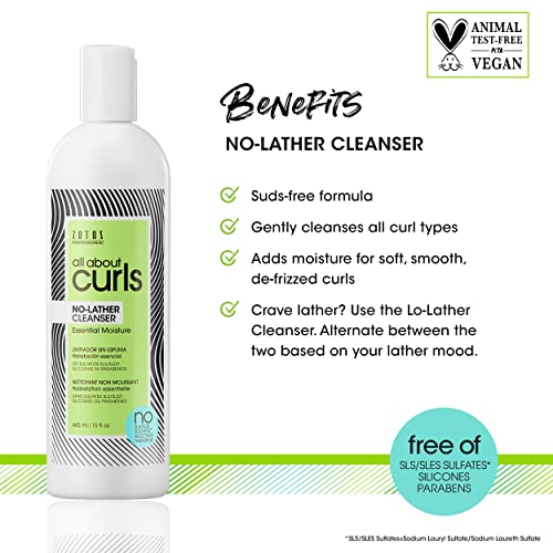All About Curls No-Lather Curling Shampoo 15oz - Vegan, Sulfate & Paraben Free