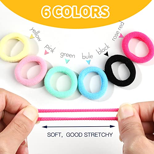 1500 Pcs Elastic Hair Ties & Cotton Ponytail Holders for Kids & Adults