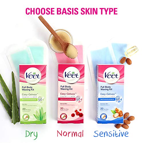 Veet Full Body Waxing Kit for Normal Skin - Easy, Pain-Free Hair Removal
