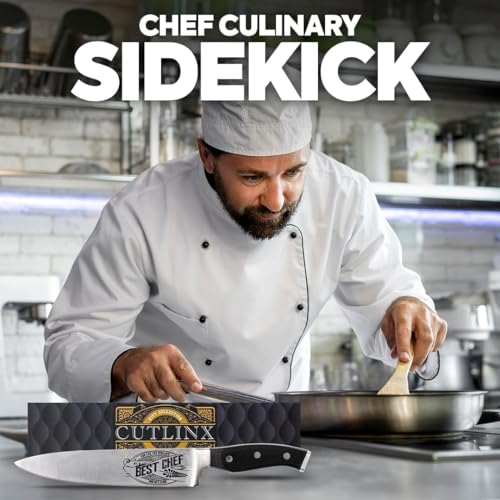 Engraved Chef Knife - 8" Stainless Steel with Pakkawood Handle - Perfect Gift for Chefs