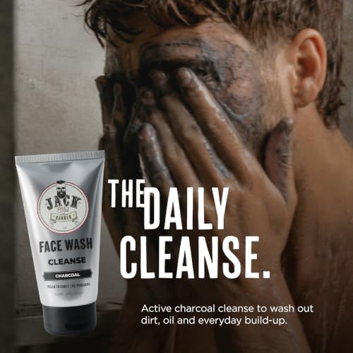 Jack the Barber Charcoal Face & Beard Wash - 150ml Deep Cleansing Formula