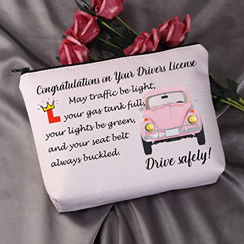 Passing Driving Test Makeup Bag for Women - MEIKIUP Travel Organizer