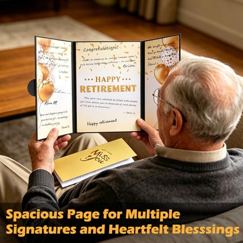 Jumbo Retirement Signature Book with Extra Card & Pocket