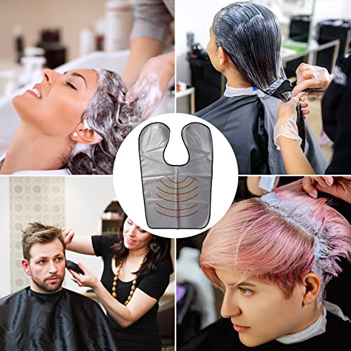 White Waterproof Hair Cutting Cape with Magnetic Neck Closure for Salon & Home Use