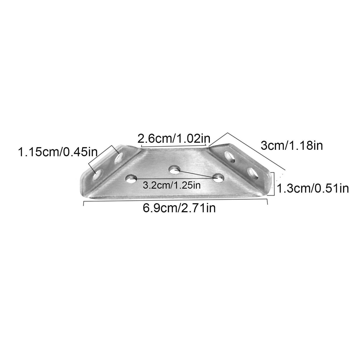 10Pcs Triangle Bracket Furniture Support Thickened Universal Connector Corner