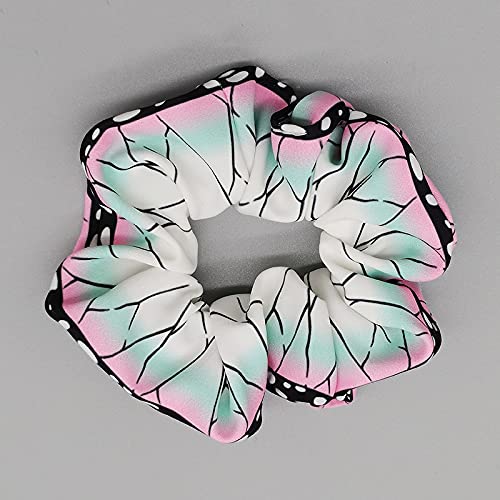 Anime Hair Scrunchies - 4 Pcs Elastic Ponytail Holders for Cosplay