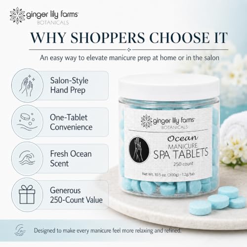 Ginger Lily Farms 250ct Manicure Spa Tablets | Ocean Scent