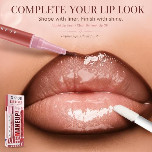 MAVENI Liquid Lip Liner & Lip Oil Set - 05 Peach Nude, Waterproof Glossy Finish