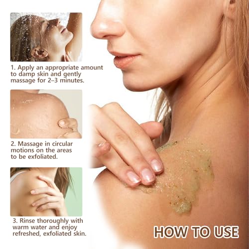 JYSJIAYOU Exfoliating Body Scrub with Botanical Particles - Moisturizing Shower Scrub, 350g - Variation A