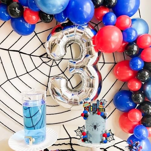 Spider City Theme Cake Topper Set - 38pcs Birthday Decorations