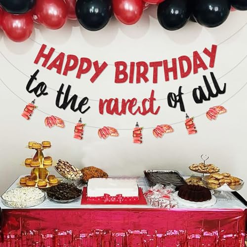 Beefsteak Birthday Party Decorations - BBQ Banner & Garlands
