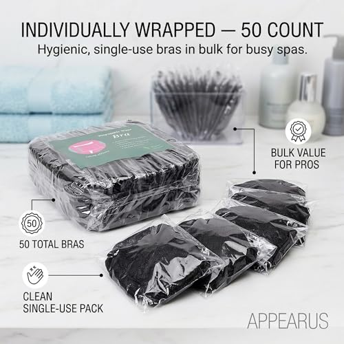 Backless Disposable Tanning Bra with Hook & Loop or Shoulder Straps - Single Use Esthetician Cosmetic Cover