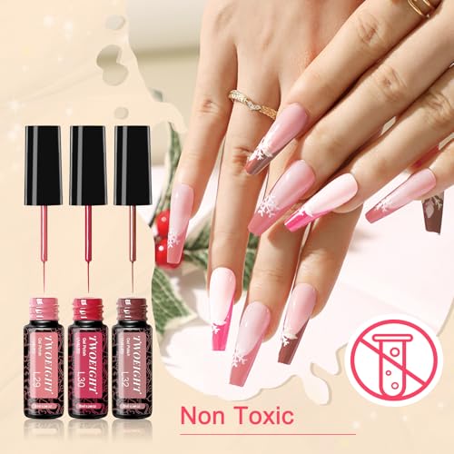 TWOEIGHT Gel Nail Polish Liner Art 12 Colors 8ml UV Lamp Soak-off