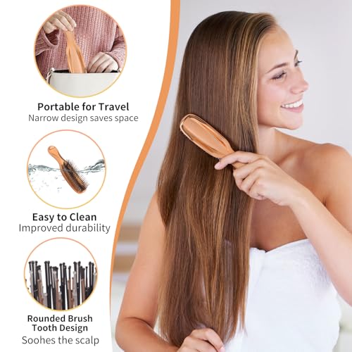 KSYN KO-KO Rose Gold Hair Brush for Women - Detangling & Scalp Massage